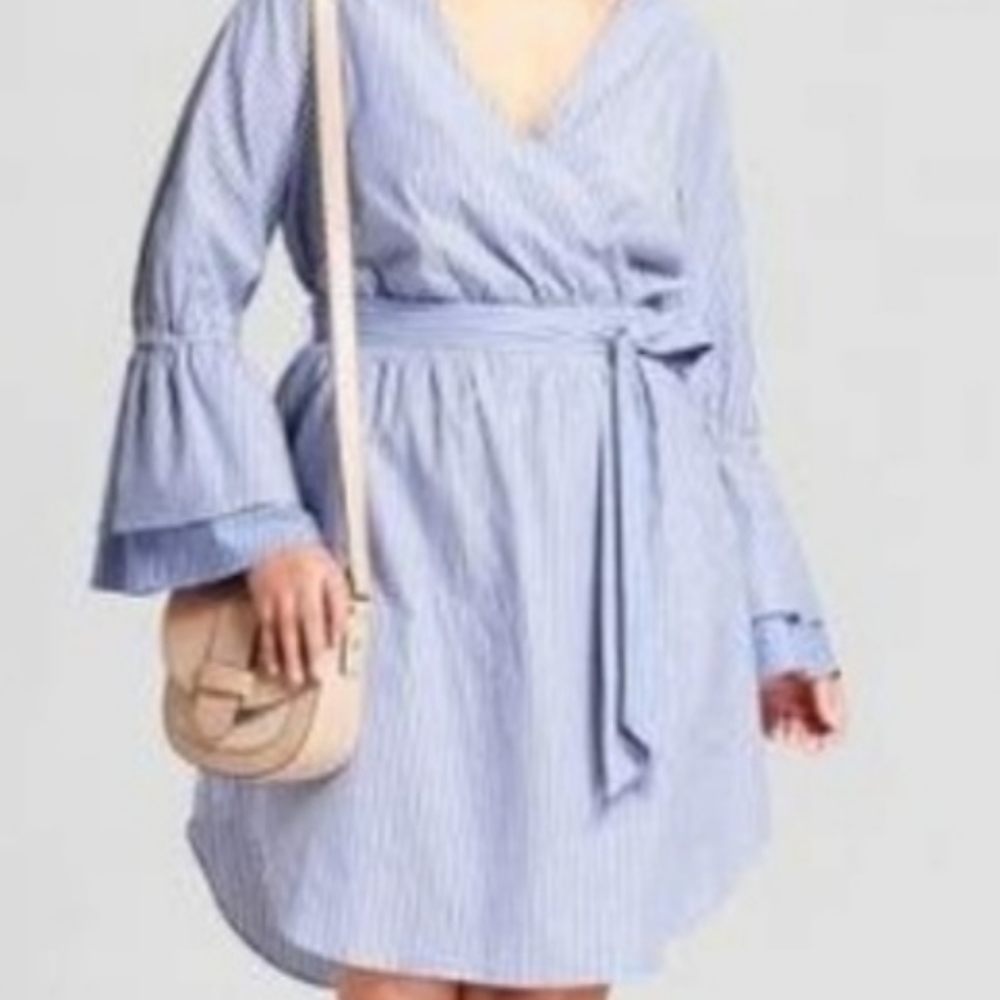 Target brand A New Day striped bell sleeve dress